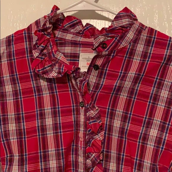 Gap ruffle plaid top - Picture 2 of 4